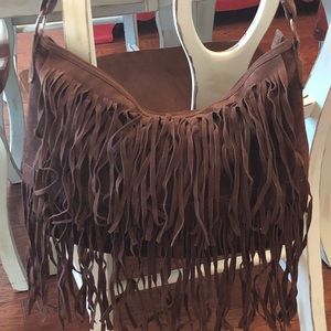 Mossimo Brown Fringe purse in excellent condition!
